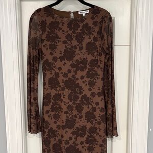 Pretty Garbage Brown Floral Dress Small
